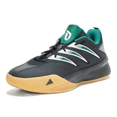 Imagem de adidas Tênis de basquete masculino certificado 3, Verde universitário/preto/branco, 14 Women/13 Men