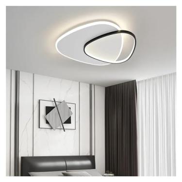 Imagem de Moderno Ultra Fino LED Quadrado Luz de Teto Lustre Lâmpadas Controle Remoto Varanda Sala de Estar Branco Preto Decoração de Casa Luminaria Quarto Lustres
