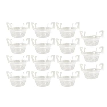 Imagem de Baoblaze 15 peças de bandeja para vasos de flores com gancho para drenagem de água, bandejas redondas para plantas em peitoril de janela para vasos de plantas, 10inch
