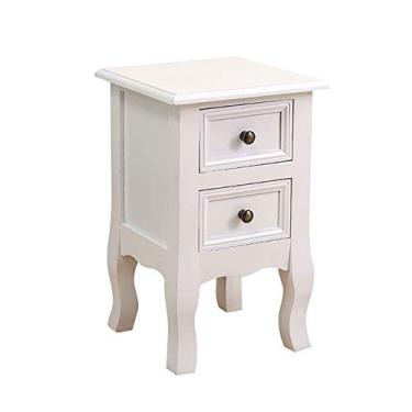 Imagem de P9IDEDFH Mesa de cabeceira organizadora de gavetas, armário de armazenamento, mesa de cabeceira de madeira nórdica, mesa de cabeceira de madeira maciça