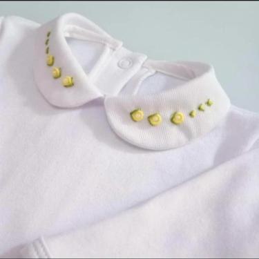 Imagem de Body Bebê Bordado Rococó - Gilolobaby , Branco, Amarelo, P