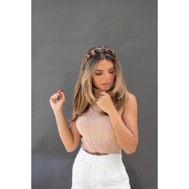 Imagem de Tiara Animal Print - Lulu Laços, Onça, Fundo escuro