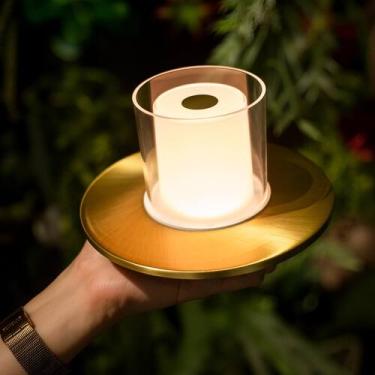 Imagem de Lámpara de mesa recargable Tubicen sin cables con LED táctil de 4 nive