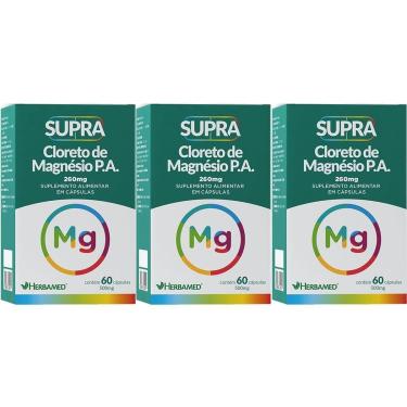 Imagem de Kit 3X Supra Cloreto de Magnésio P.A. - 60 Cápsulas - Herbamed-Masculino