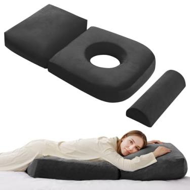 Imagem de Travesseiros de gravidez para dormir, travesseiro de massagem de gravidez de 111 cm, travesseiro de corpo inteiro com travesseiro de perna e capa removível - suporte para costas, pernas, barriga