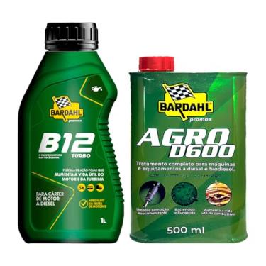 Imagem de Kit Aditivo Oleo Motor B12 Turbo 1l E D600 500ml - Bardahl
