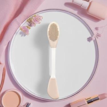 Imagem de Escova de limpeza facial de silicone 2 em 1, aplicador de máscara facial de cabeça dupla, ferramenta de escova, esfoliante suave e profunda ferramenta de limpeza manual