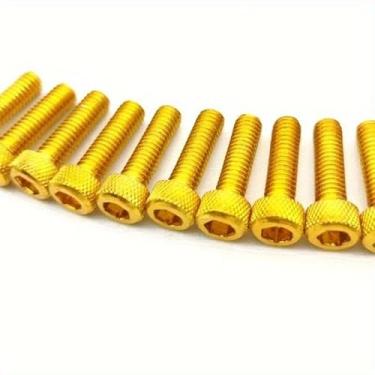 Imagem de 10 pçs/conjunto colorido universal 6 mm corrida motocross kit de peças carenagem sujeira pit bike moto fixação porcas parafusos acessórios parafuso motocicleta