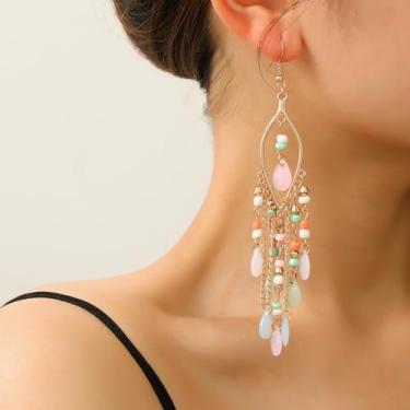 Imagem de Conjunto de brincos boêmios para mulheres, turquesa, turquesa, vestidos boêmios, joias