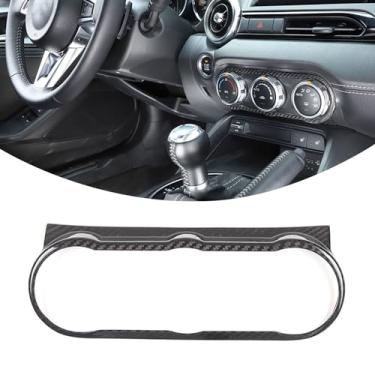 Imagem de Aotumcer Moldura de acabamento da tampa do interruptor de ar condicionado compatível com acessórios Mazda MX-5 Miata 2016+ (preta)