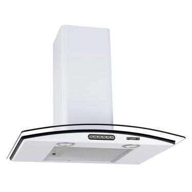 Imagem de Coifa De Parede 60cm Vidro Curvo Slim Fogatti Branco 220V