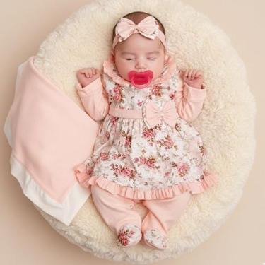 Imagem de Saída de Maternidade Menina Conjunto Roupa Para Bebê Lindinha Floral 0