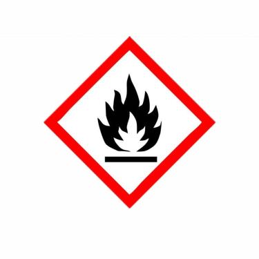 Imagem de Etiqueta de advertência inflamável GHS Hazard Symbol PVC 10x10cm, 2 unidades