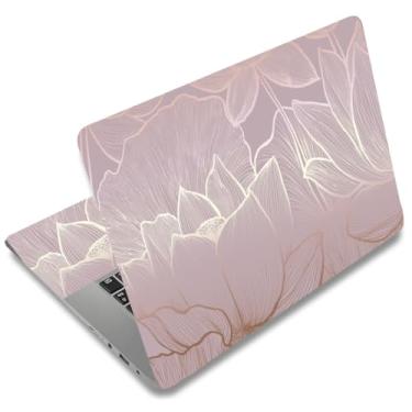 Imagem de SUPERDANT Golden Lines Louts Adesivo para Laptop Skin Decalque Flor Universal Laptops Notebook Skin Adesivo 12 13 13.3 14 15 15.4 15.4 15.6 polegadas Vinil Laptop Capa Adesivos Removível Protetor de