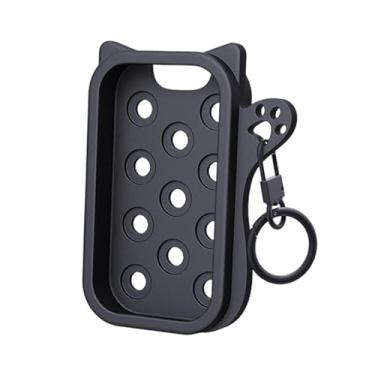 Imagem de Kokiya Capa de silicone com design de orifício protetor para spray de limpeza de mãos, acessório de uso diário, porta-shampoo para higienização mãos e, Preto