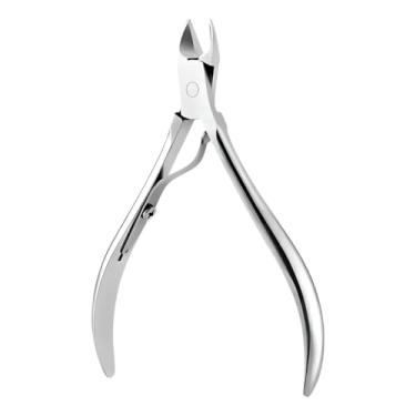 Imagem de Alicate de Cutícula Inox Profissional – Ferramenta Afiada Manicure Pedicure em Aço Carbono para Cortador de Unhas, Higiene das Cutículas, Uso em Salão ou Casa