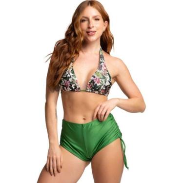 Imagem de Biquíni Bionda Calsinha Lisa Vekyo Cintura Alta Moda Praia Feminina Co