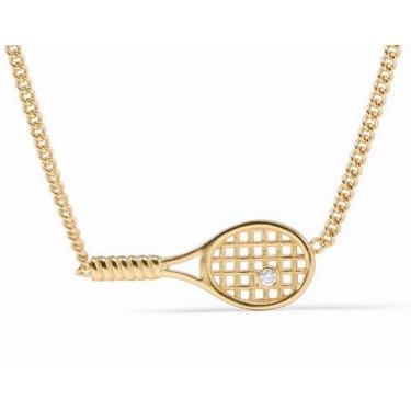 Imagem de Colar 45cm Com Pingente Raquete Beach Tennis Dourado