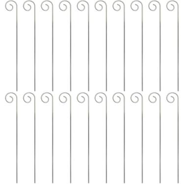 Imagem de 20 peças de etiquetas de plantas de aço inoxidável - cabide e estaca, estacas de placa de jardim à prova de ferrugem