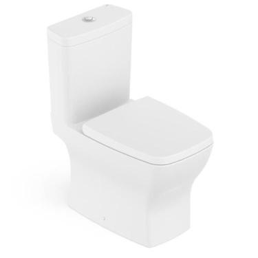 Imagem de Kit Vaso Sanitário Com Caixa Acoplada Assento Termofixo E Acessórios D