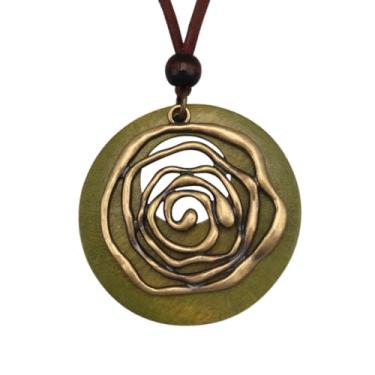 Imagem de Jeilwiy Colar feminino boho estilo hippie, grosso, longo, de couro, gargantilha preta, boêmio, Couro sintético, Sem Pedra Preciosa