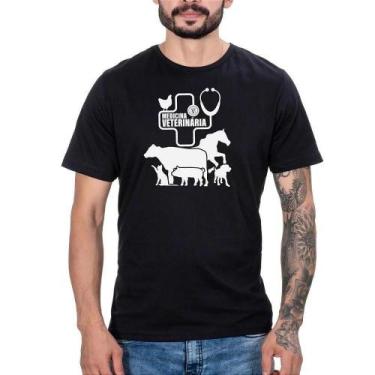 Imagem de Camiseta Country Masculina Algodão Medicina Veterinária Leve - Campero