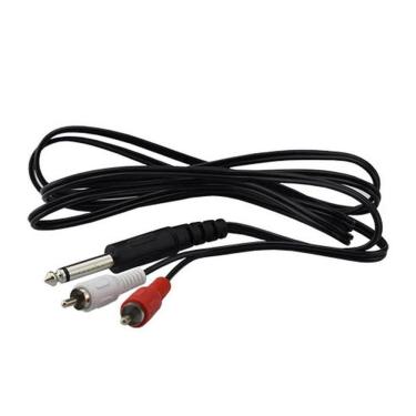 Imagem de Cabo P10 Macho Mono Para 2 X Plug Rca Macho 1,8m