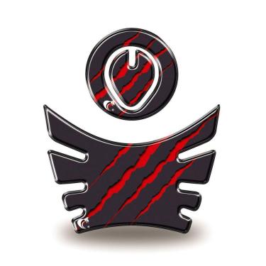 Imagem de Kit Adesivo Resinado Protetor Tanque E Bocal Moto Bros Ano Até 2015 Vermelho