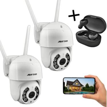 Imagem de Kit 2 Câmeras Jortan Wi-fi Externa HD Visão Noturna + Fone