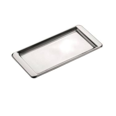 Imagem de Bandeja Inox Café Retangular 30X15Cm Hotel Cafeteria