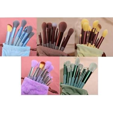 Imagem de Kit 13 Pincéis de Maquiagem, Cerdas Sintéticas, Pinceis Make com Estojo Organizador, Kit Pinceis de Maquiagem premium