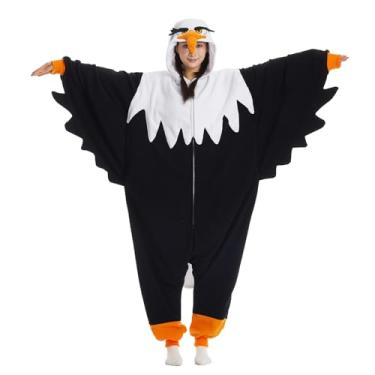 Imagem de Pijama adulto fofo de animal para dormir fantasia de festa de Halloween (águia-G)