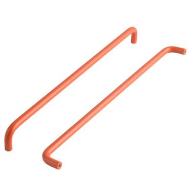 Imagem de funifiti Pacote com 5 puxadores laranja para porta de guarda-roupa armário de banheiro infantil puxador de 12,6 polegadas (320 mm) alça estendida central com orifício (5, laranja, 12,6 polegadas (320