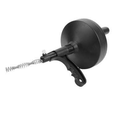 Imagem de Zhjvihx Trado de Drenagem Manual, Removedor de Entupimento de Fio de Aço Flexível de 33 Pés, Ferramenta de de Encanamento Com Punho Ergonômico, para Desentupimento de Ralo de Pia de (10m)