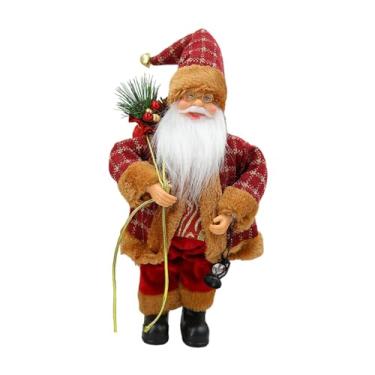 Imagem de predolo Enfeite de Natal Papai Noel de 40 Cm, Decoração Natalina para Mesa, Estátua Decorativa de Natal para Lareira Ou Prateleira, Carrying a Lamp, Tamanho real
