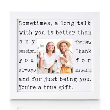 Imagem de THYGIFTREE Porta-retrato engraçado de melhor amiga para presente de amizade sentimental, presente de aniversário e Natal para ela, presente de agradecimento por ouvir