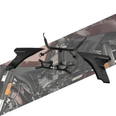 Imagem de HCmotorku Carenagens Laterais Protetor de Spoiler Defletor de Vento Kit de Carenagem Inferior Capa Apto para Harley Touring CVO Road Glide ST FLTRXSTSE FLTRXSE 2023-Later (Preto Brilho Oco)