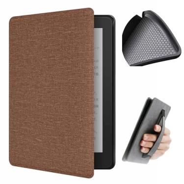 Imagem de Yzlvigrous Caixa de Textura de Pano para Kindle Paperwhite 7/6/5ª Geração 2015/2013/2012, Tampa Traseira de TPU Macia de 6 Polegadas com Sono Automático/alça e Alça de Mão, Modelo: DP75SDI/EY21