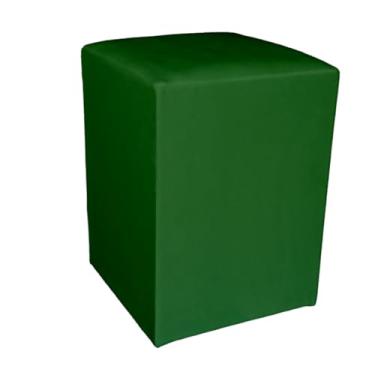 Imagem de Puff Decorativo Estofado para Sala e Quarto – Banqueta Confortável 30x30x43cm (Verde)