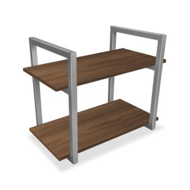 Imagem de Prateleira Milazzo Nicho Design Industrial Prata e Villandry - Genus M