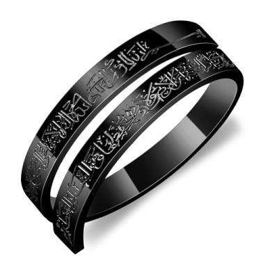 Imagem de Vivaday Anel com citação inspiradora | Anéis de oração motivacionais de fé islâmica | Joia moderna unissex ajustável | Ideal para Ramadã/Eid al-Fitr YA4978, Medium, Metal, Sem pedra preciosa