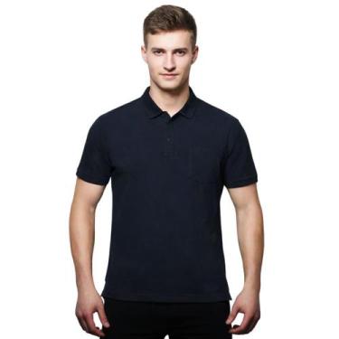 Imagem de Kit Fardamento 2 Camisas Masculina Gola Polo Piquet C/ Bolso cor:Preto