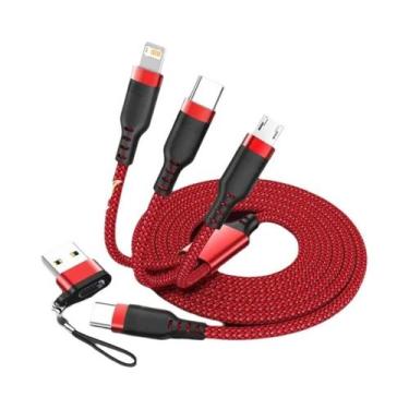 Imagem de Carregador Magnético Sem Fio 3 Em 1 Cabo De Carregamento Múltiplo USB 