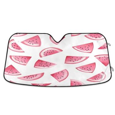 Imagem de ATTX Para-brisa de carro fatia de fruta do dragão em aquarela 139.7 cm x 70.1 cm escudo solar universal com proteção UV, persiana de janela frontal automática dobrável para Sedans SUVs caminhões #251