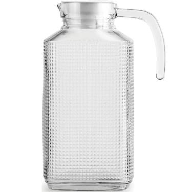 Imagem de Jarra de Vidro Água Suco Com Tampa 1,8 Litro 2 Unidades