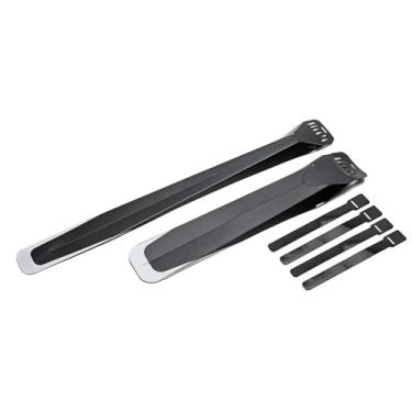 Imagem de Para-lamas de bicicleta à prova de poeira, protetor de pneu dianteiro e traseiro, leve, acessórios para bicicletas de marcha fixa, mountain bike e bicicleta de estrada.(Black 2pcs)