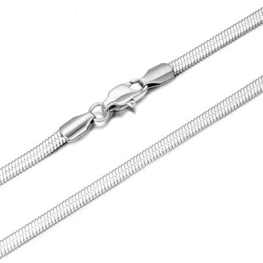 Imagem de Colar Masculino Rabo de Cobra 60cm 3mm Aço Inoxidável – Maleável, Resistente e Moderno