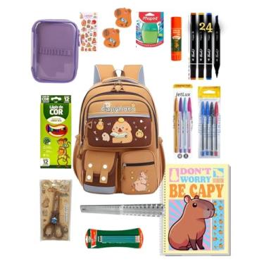 Imagem de Kit Material Escolar Capivara Completo Personalizado