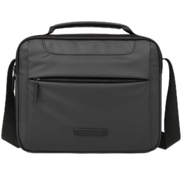 Imagem de Bolsa Carteiro Masculina Impermeável Nylon Transversal Ombro Tiracolo 4 Bolsos Várias Divisórias (Cinza)