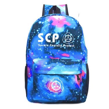 Imagem de Mochila SCPs Anime School Bag Cartoon Student Laptop 31x13x45cm